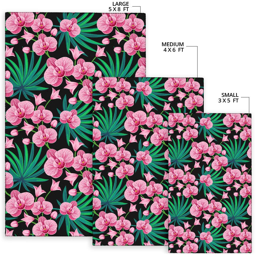 Orchid Pink Pattern Print Design OR06 Area Rugs