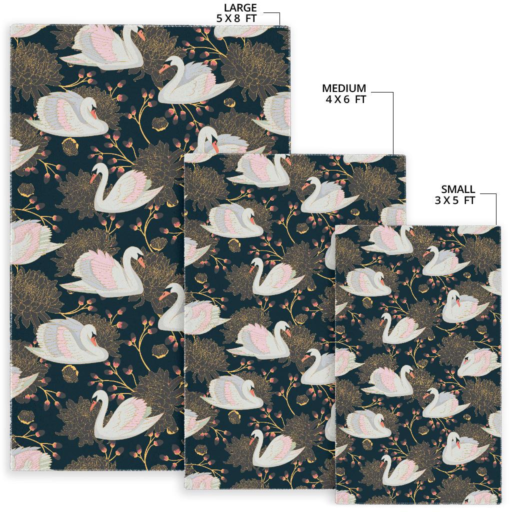 Swan Pattern Area Rug