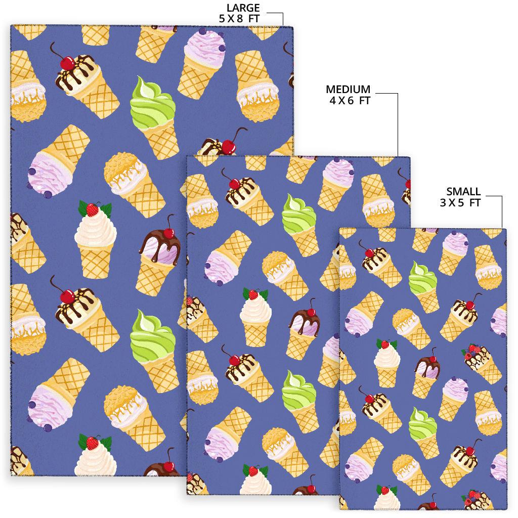 Ice Cream Pattern Print Design IC03 Area Rugs