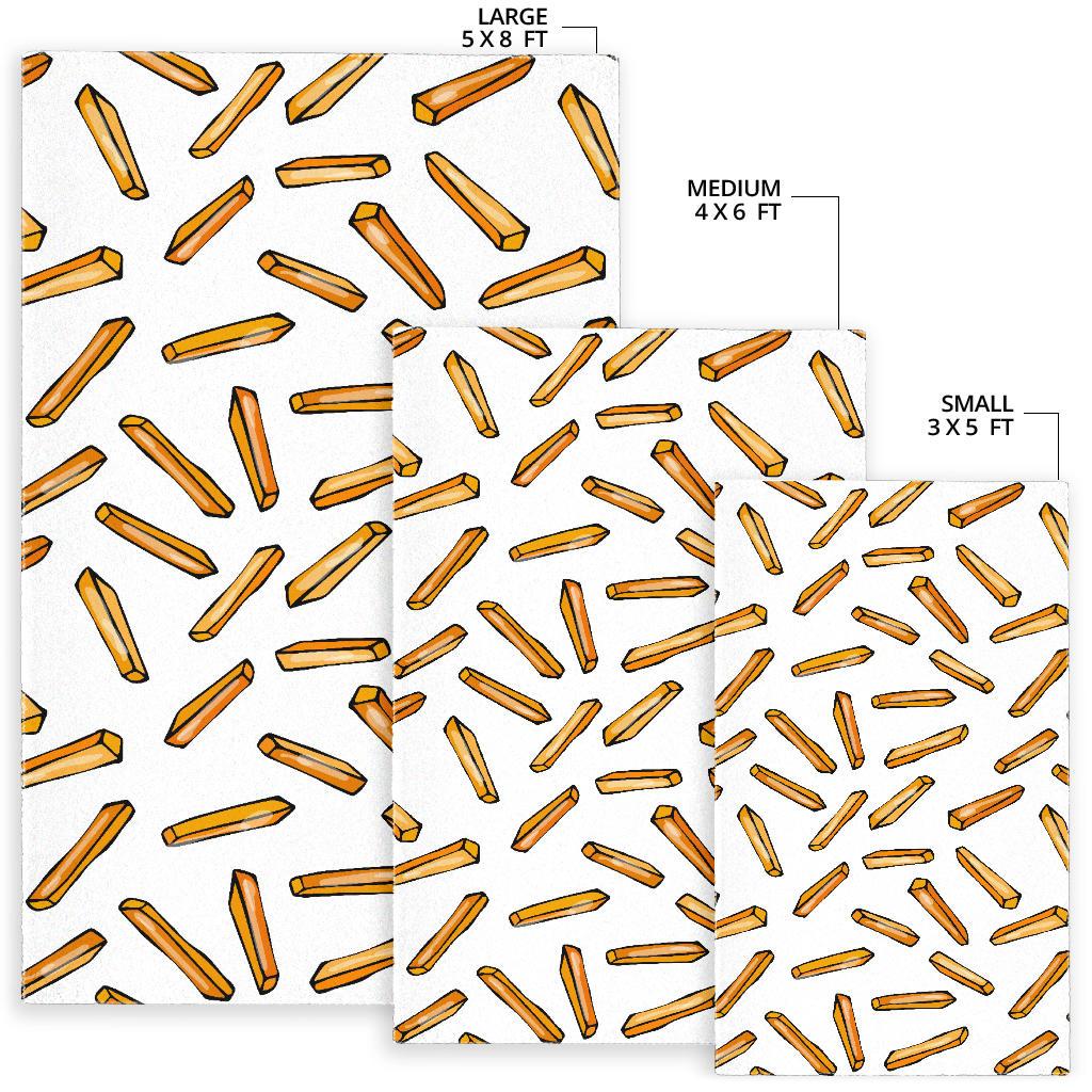 French fries potato pattern Area Rug