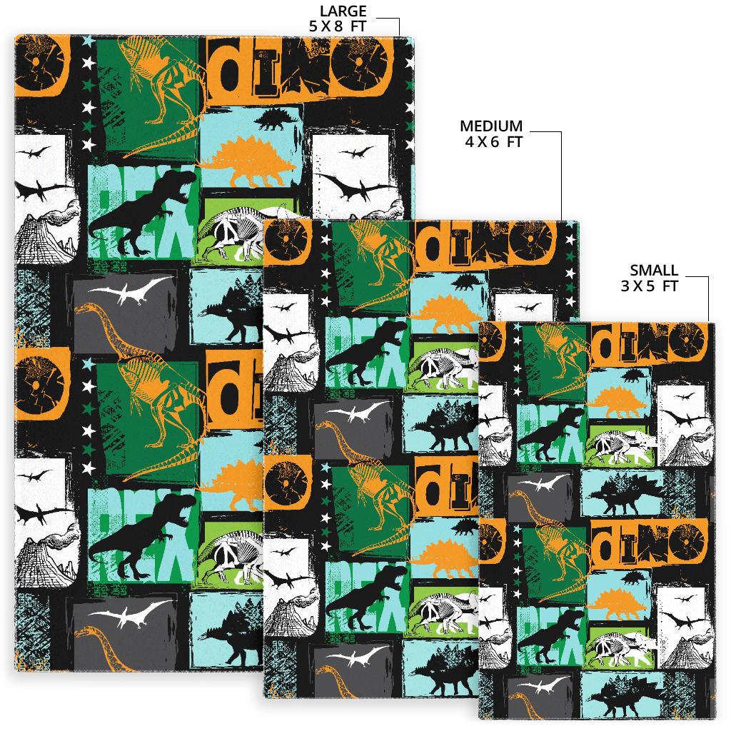 dinosaurs print pattern Area Rug