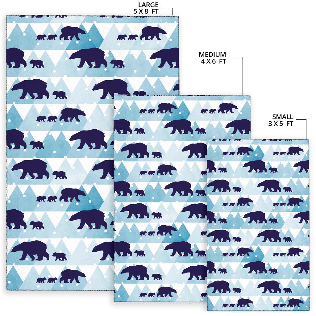 Bear Pattern Print Design BE01 Area Rugs