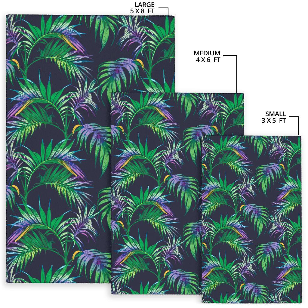 Palm Leaves Pattern Print Design PL04 Area Rugs