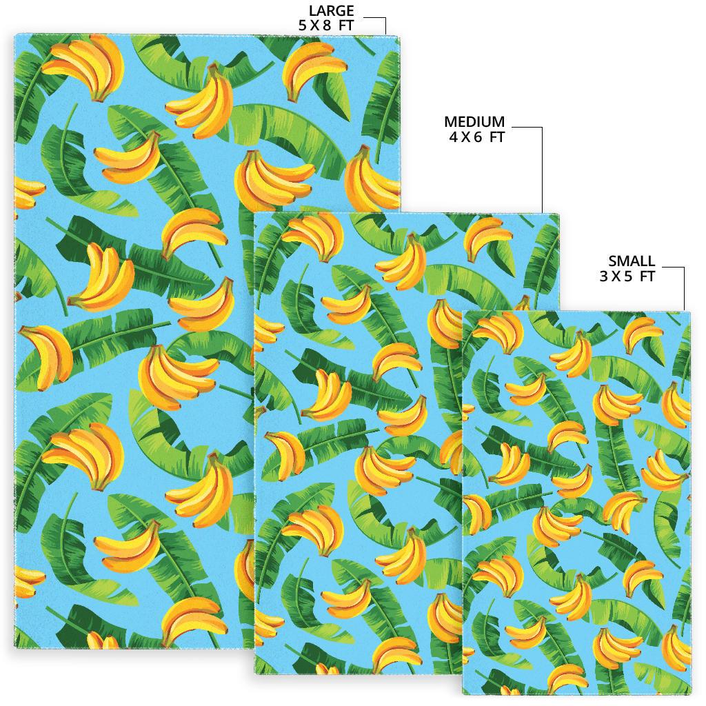 banana leaves banana design pattern Area Rug