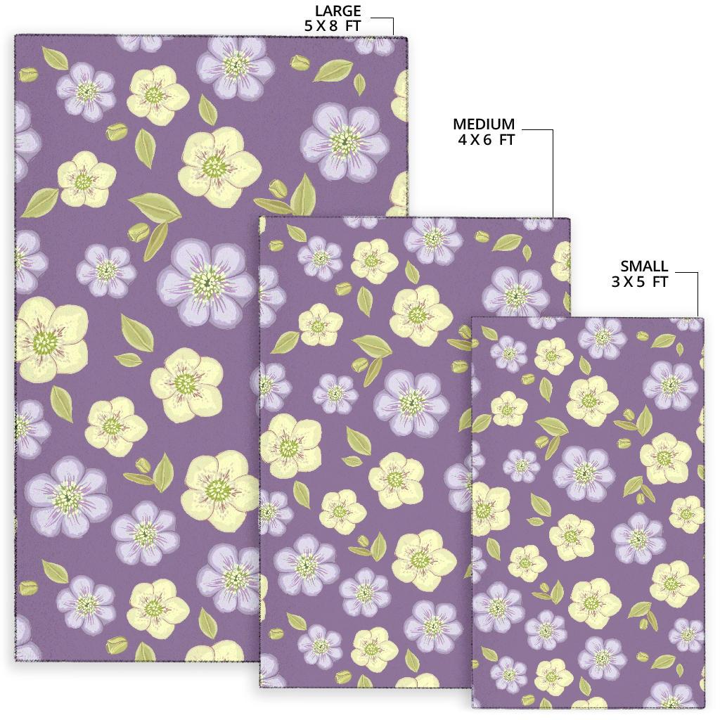 Anemone Pattern Print Design AM013 Area Rugs