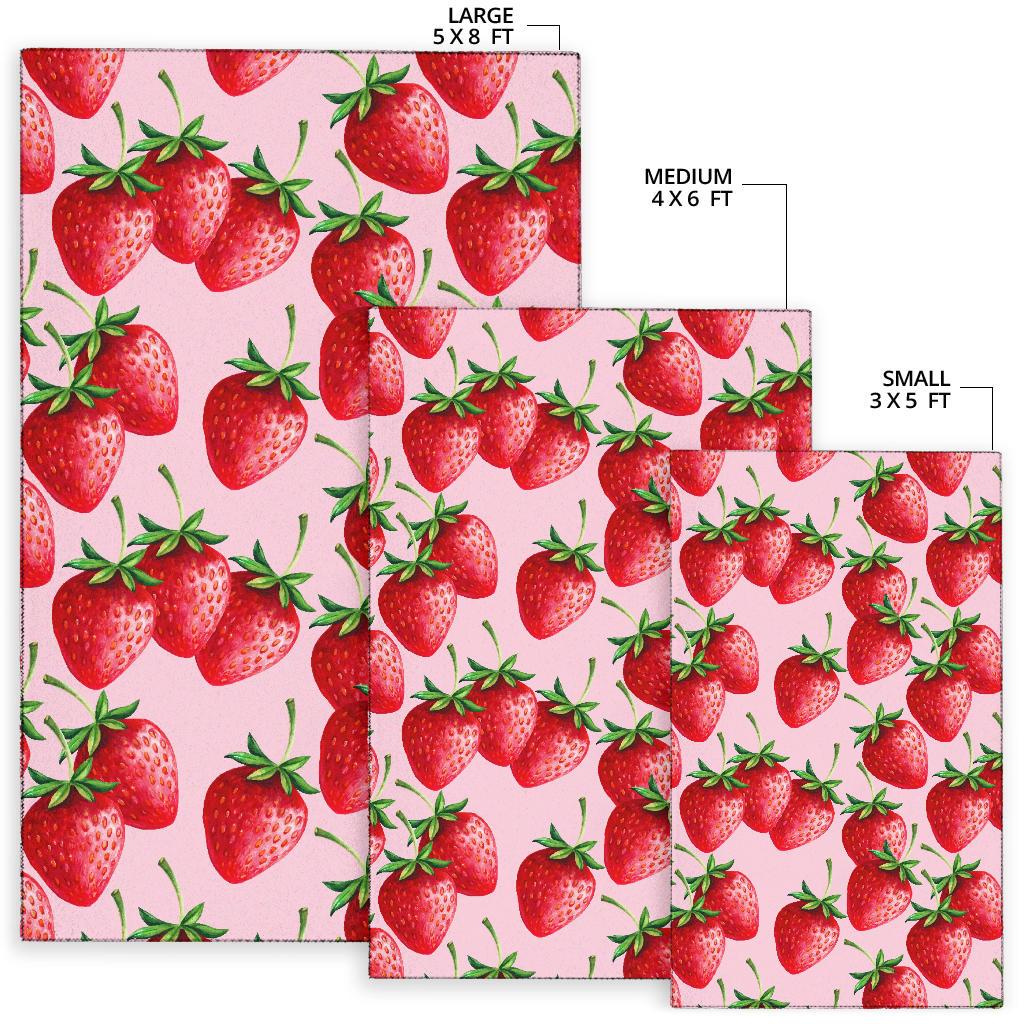 Strawberry Pattern Print Design SB03 Area Rugs