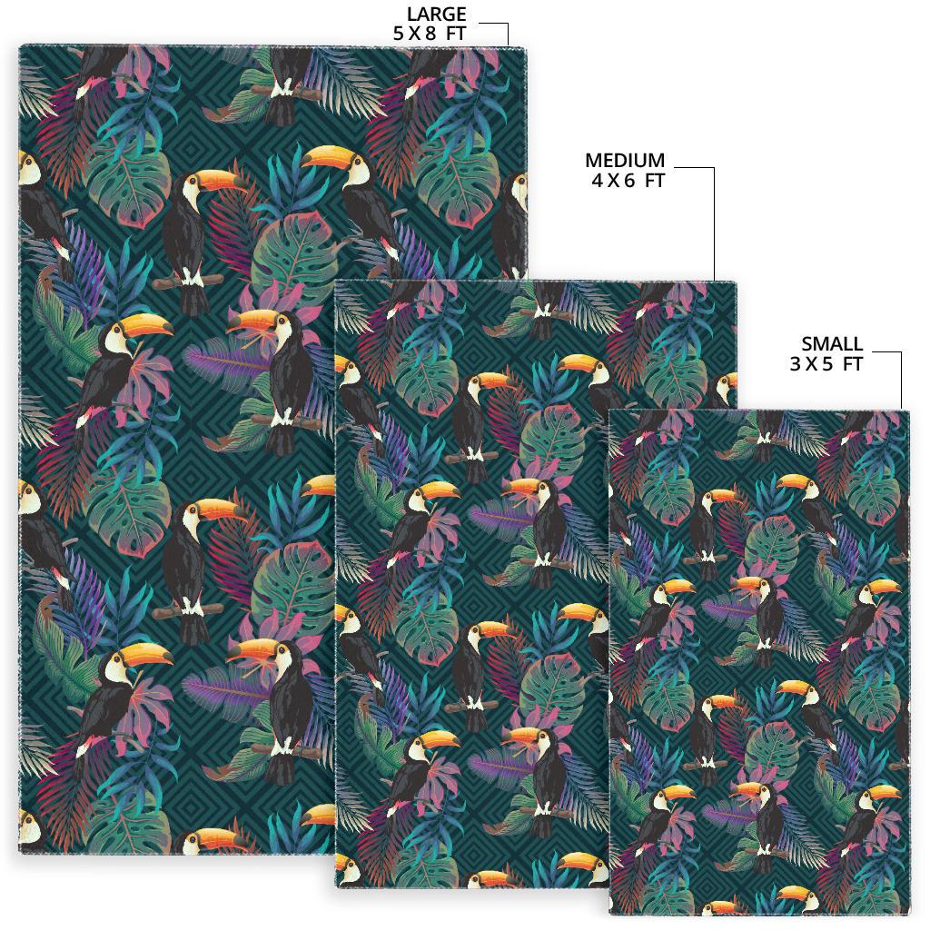 Toucan Pattern Area Rug