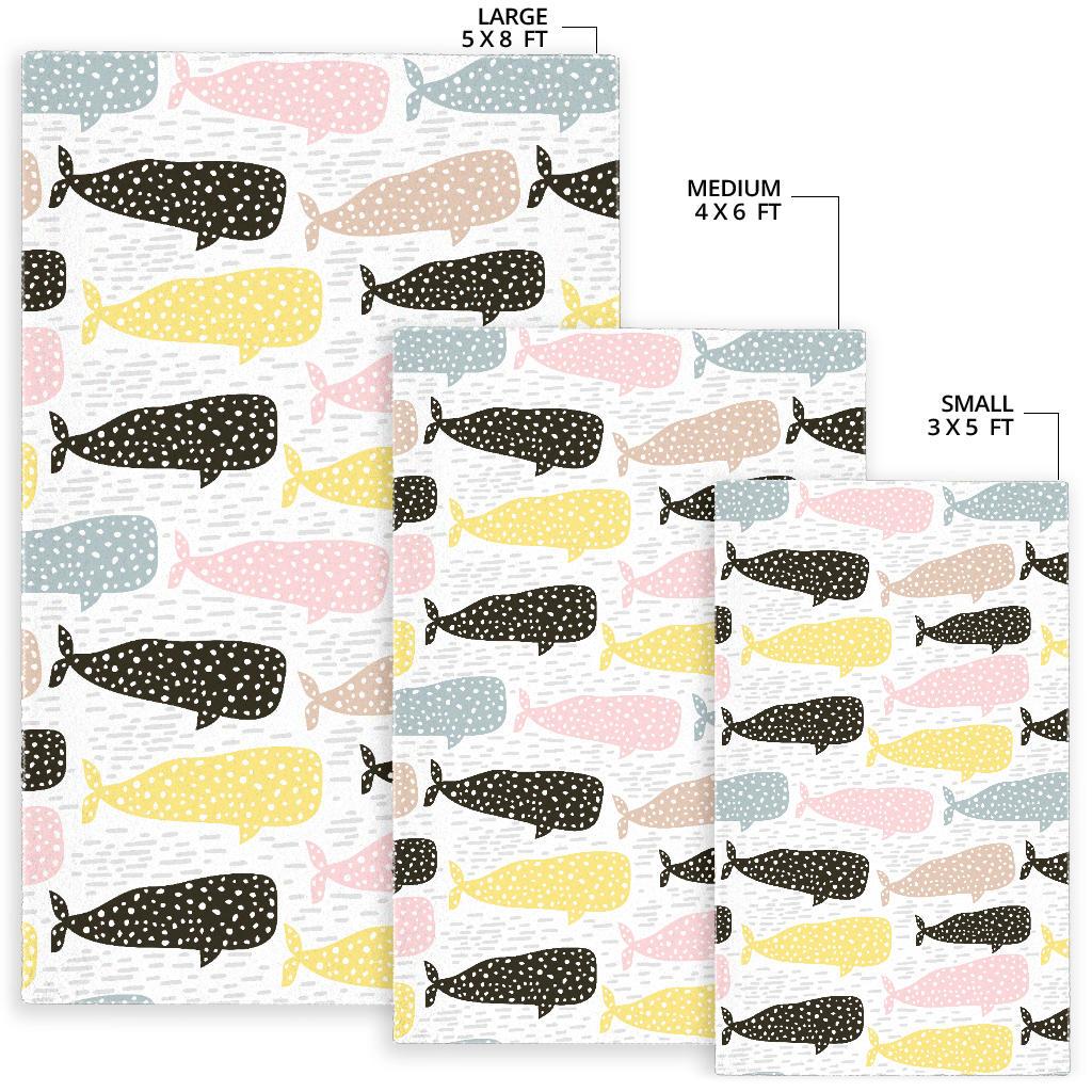 Whale dot pattern Area Rug