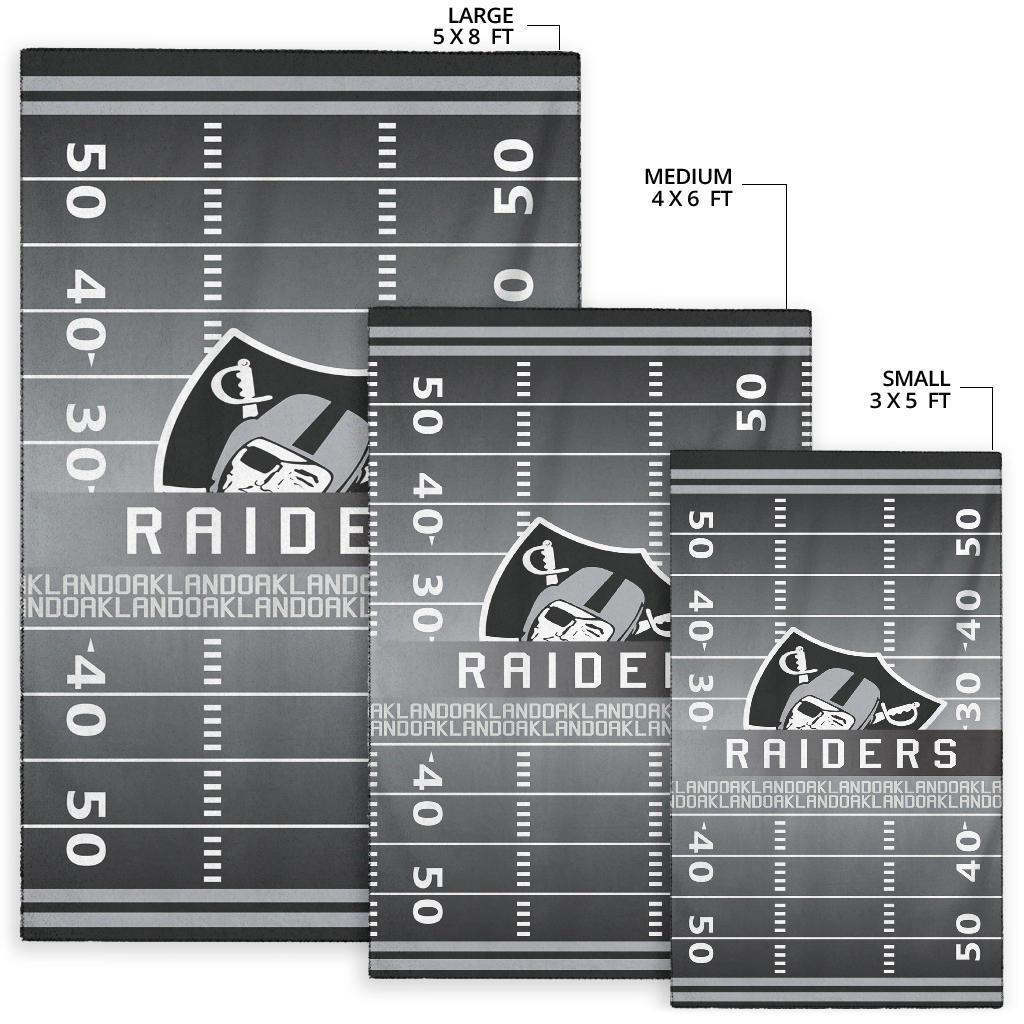 Raiders Football Field Area Rug