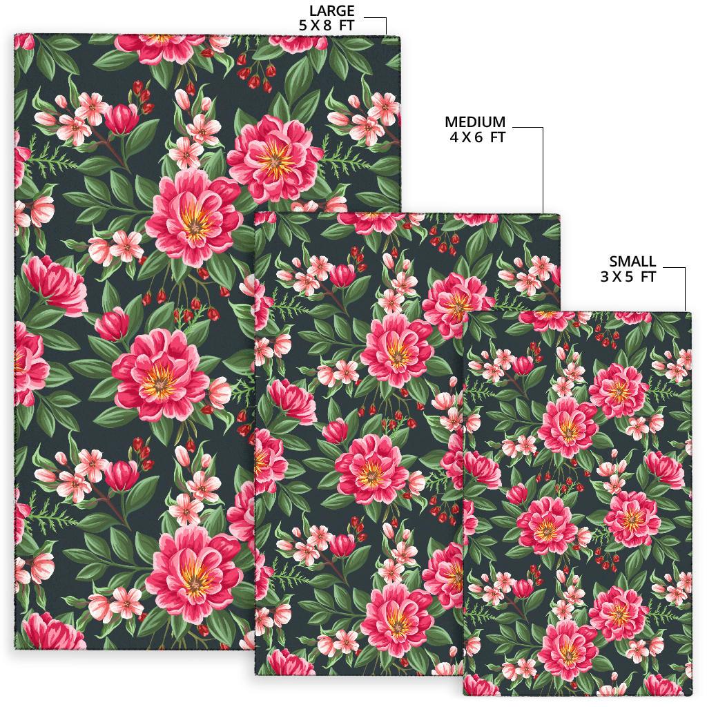 Summer Floral Pattern Print Design SF06 Area Rugs