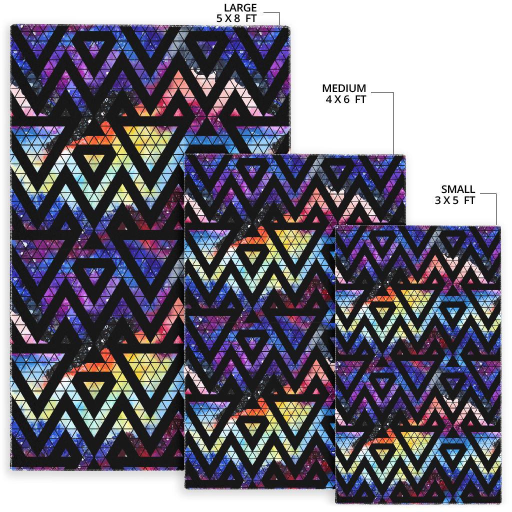 Space Colorful Tribal Galaxy Pattern Area Rug