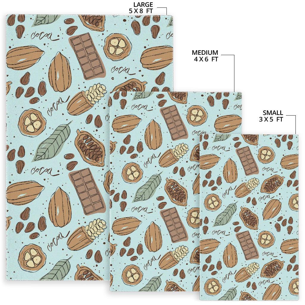Hand Drawn Cocoa Pattern Area Rug