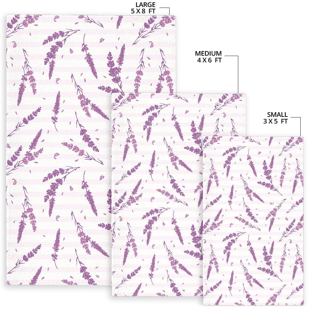 Lavender Pattern Stripe Background Area Rug