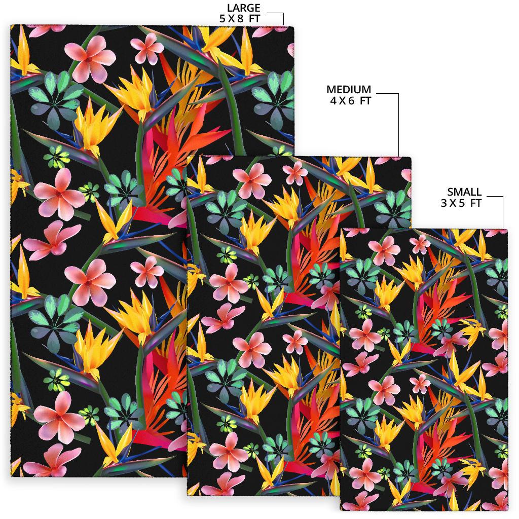 Tropical Flower Pattern Print Design TF015 Area Rugs