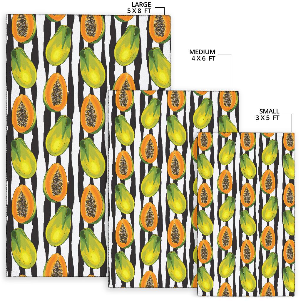 Papaya Pattern Print Design PP01 Area Rugs