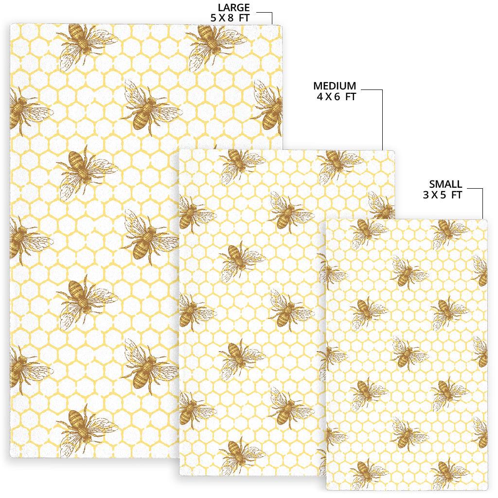 Bee honeycomb seamless design pattern Area Rug