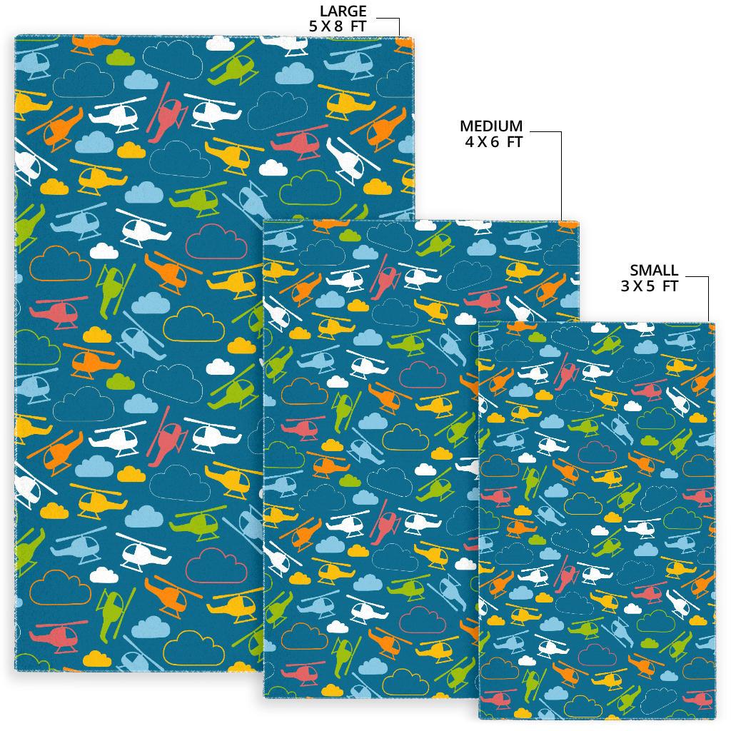 Color Helicopter Pattern Area Rug