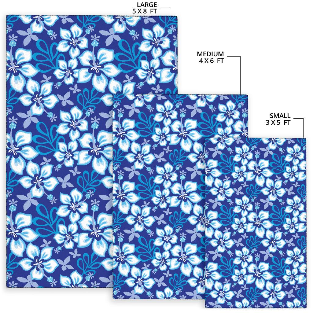 Hibiscus Pattern Print Design HB04 Area Rugs