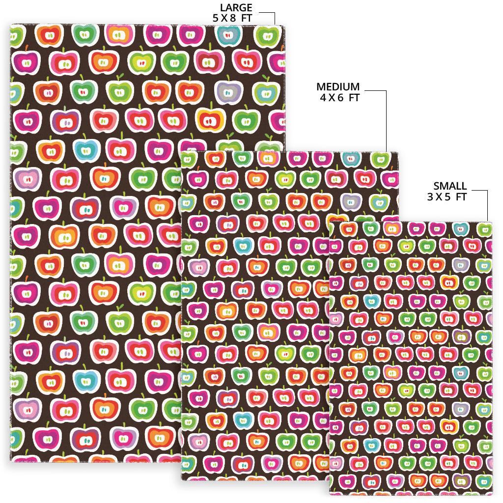 Colorful Apple Pattern Area Rug