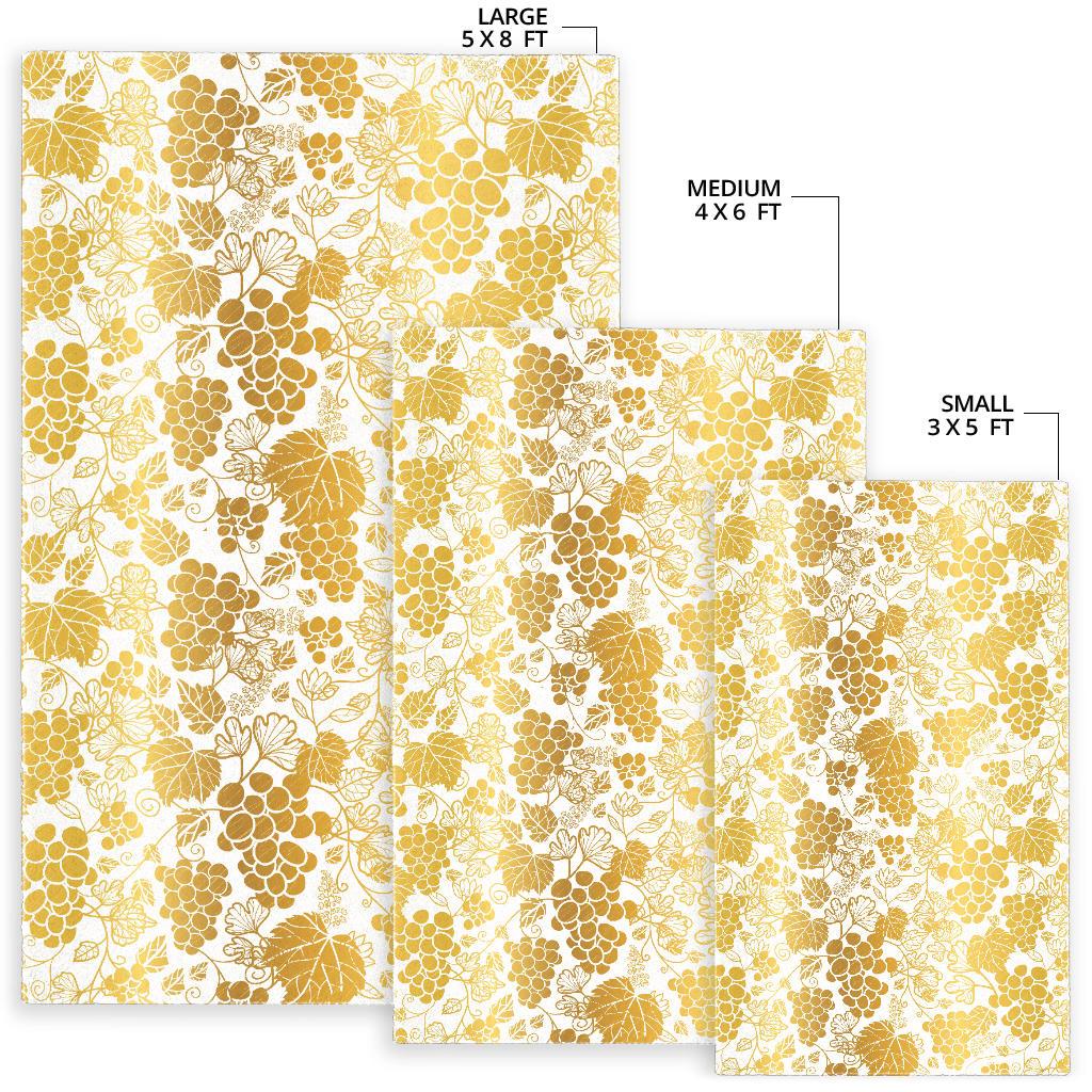 Gold grape pattern Area Rug