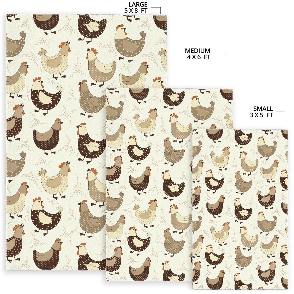 Cute rooster chicken cock Area Rug