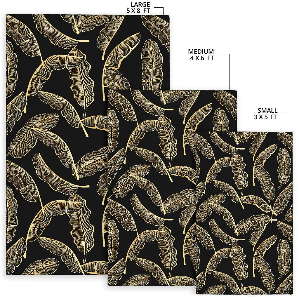 Banana Leaf Pattern Print Design BL07 Area Rugs