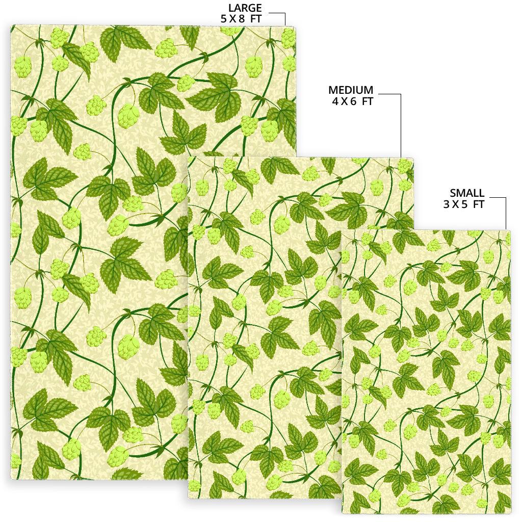 Hop Theme Pattern Area Rug