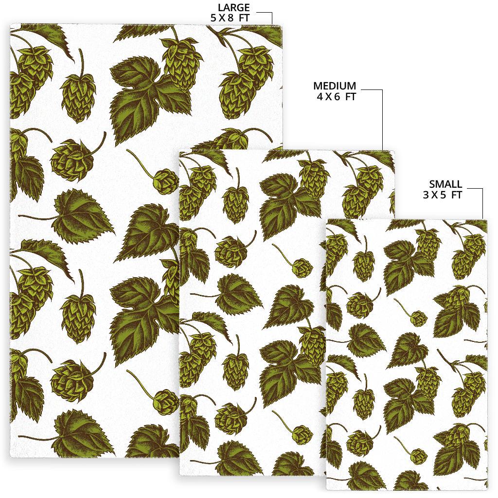 Hop Leaves Pattern Area Rug