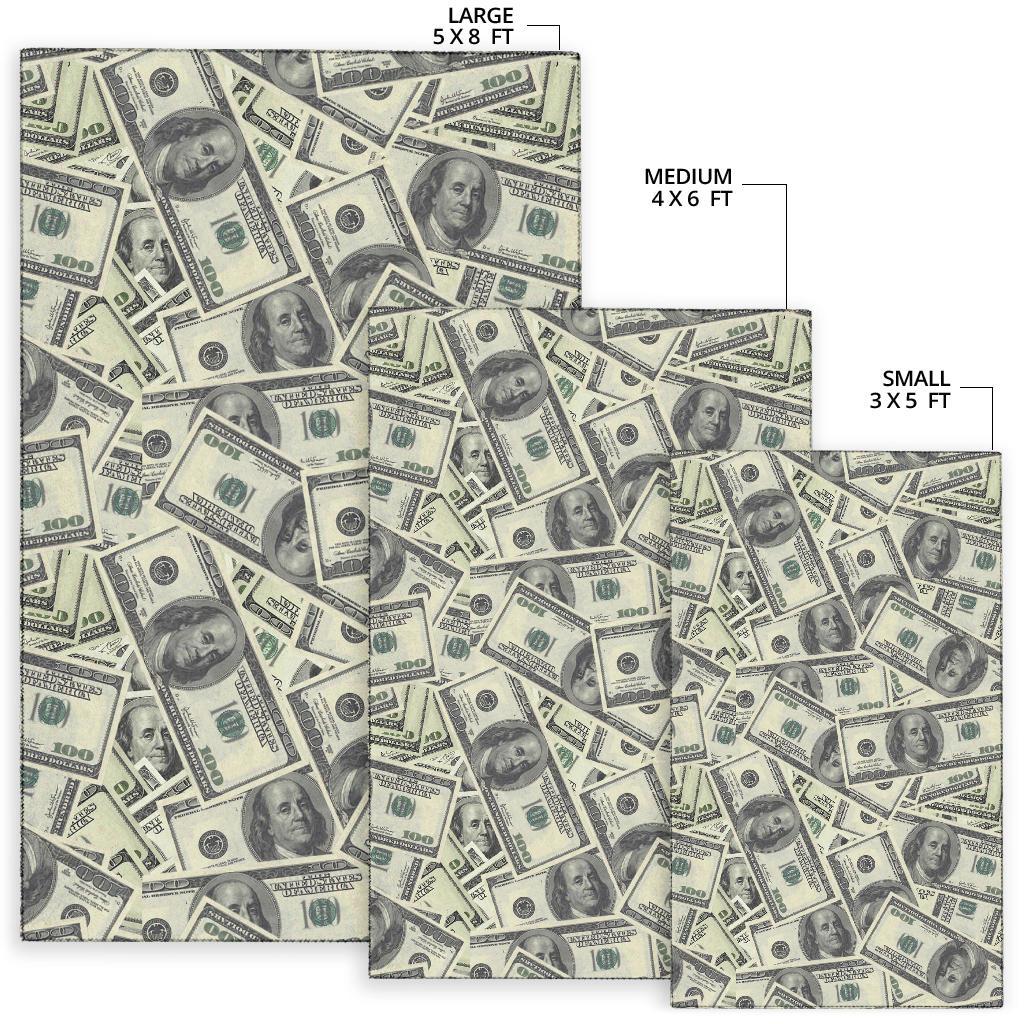 Dollar Pattern Print Design DO02 Area Rugs