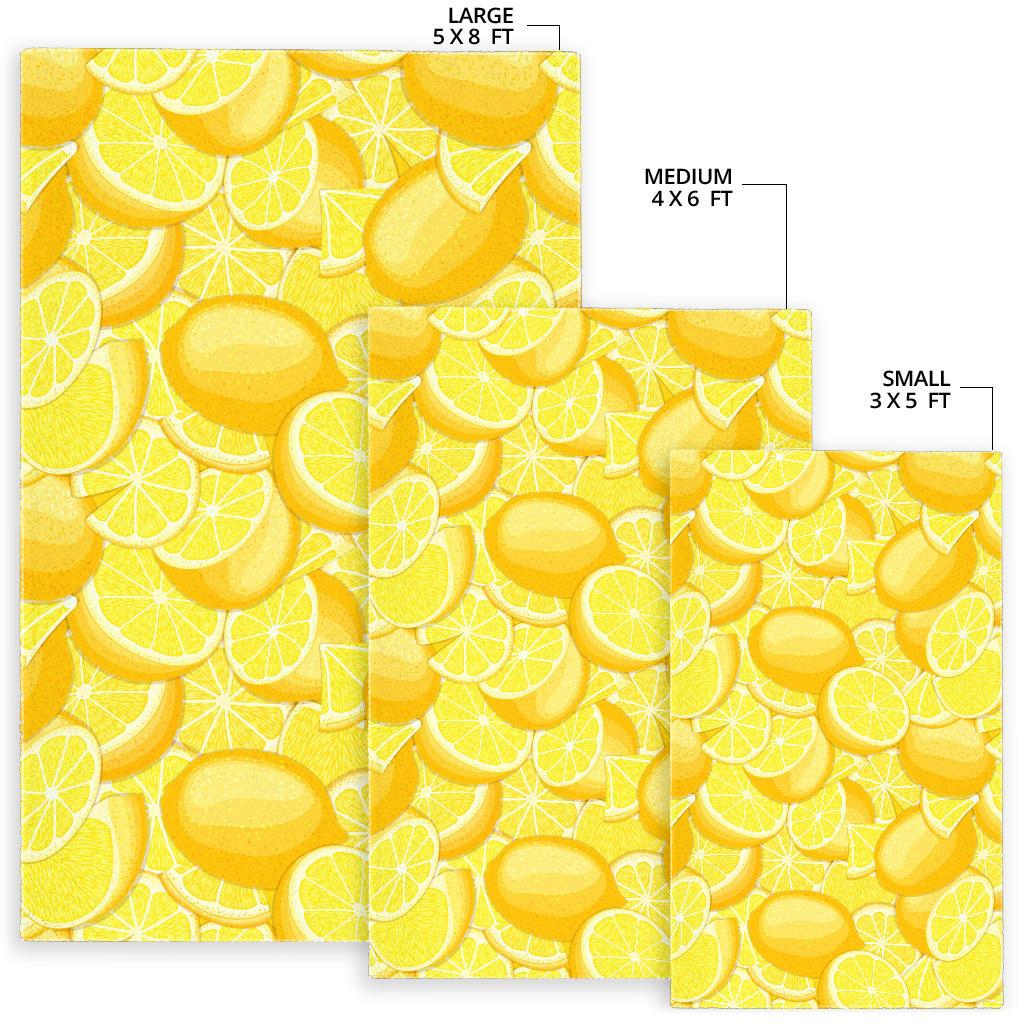 lemon pattern Area Rug