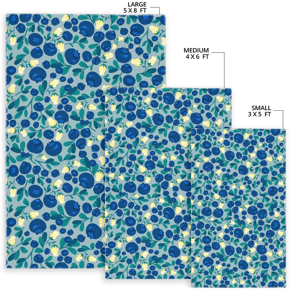 blueberry design pattern Area Rug