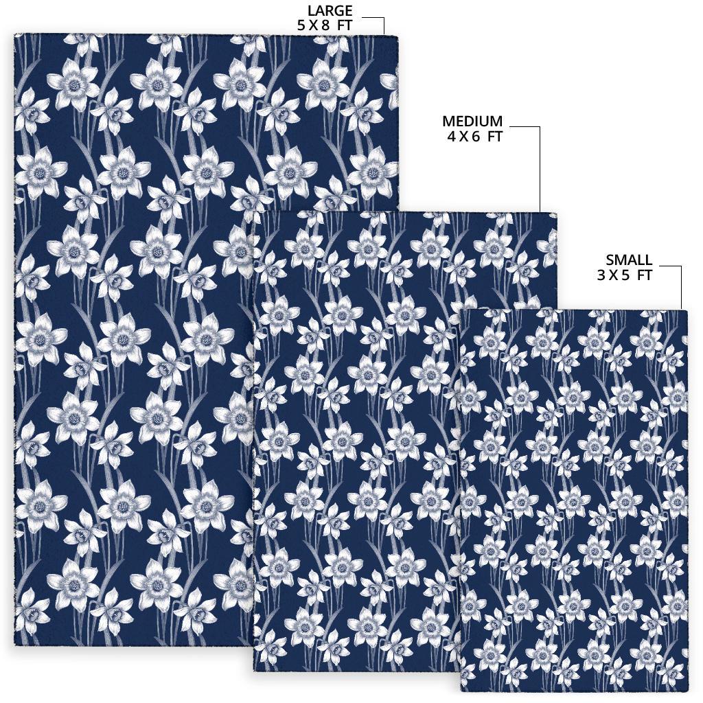 Daffodils Pattern Print Design DF09 Area Rugs