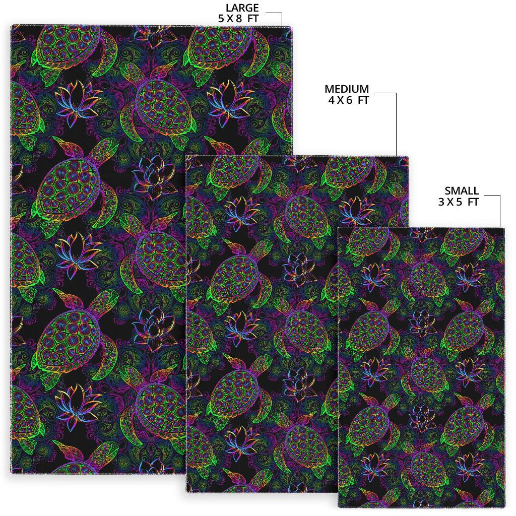 Sea Turtle Pattern Area Rug
