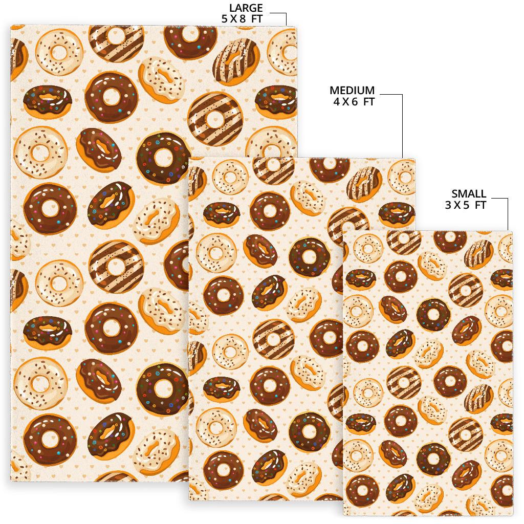 Chocolate Donut Pattern Area Rug