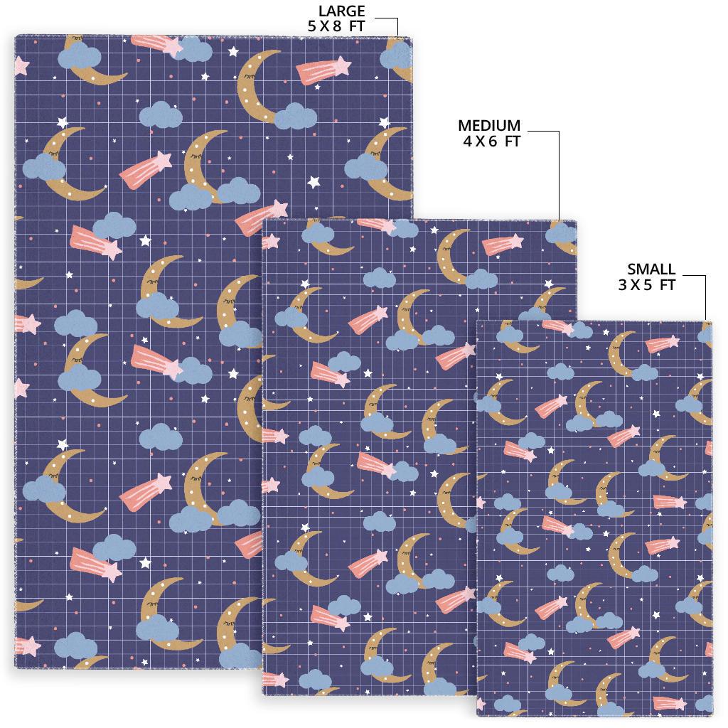 Moon Star Could Pattern Area Rug