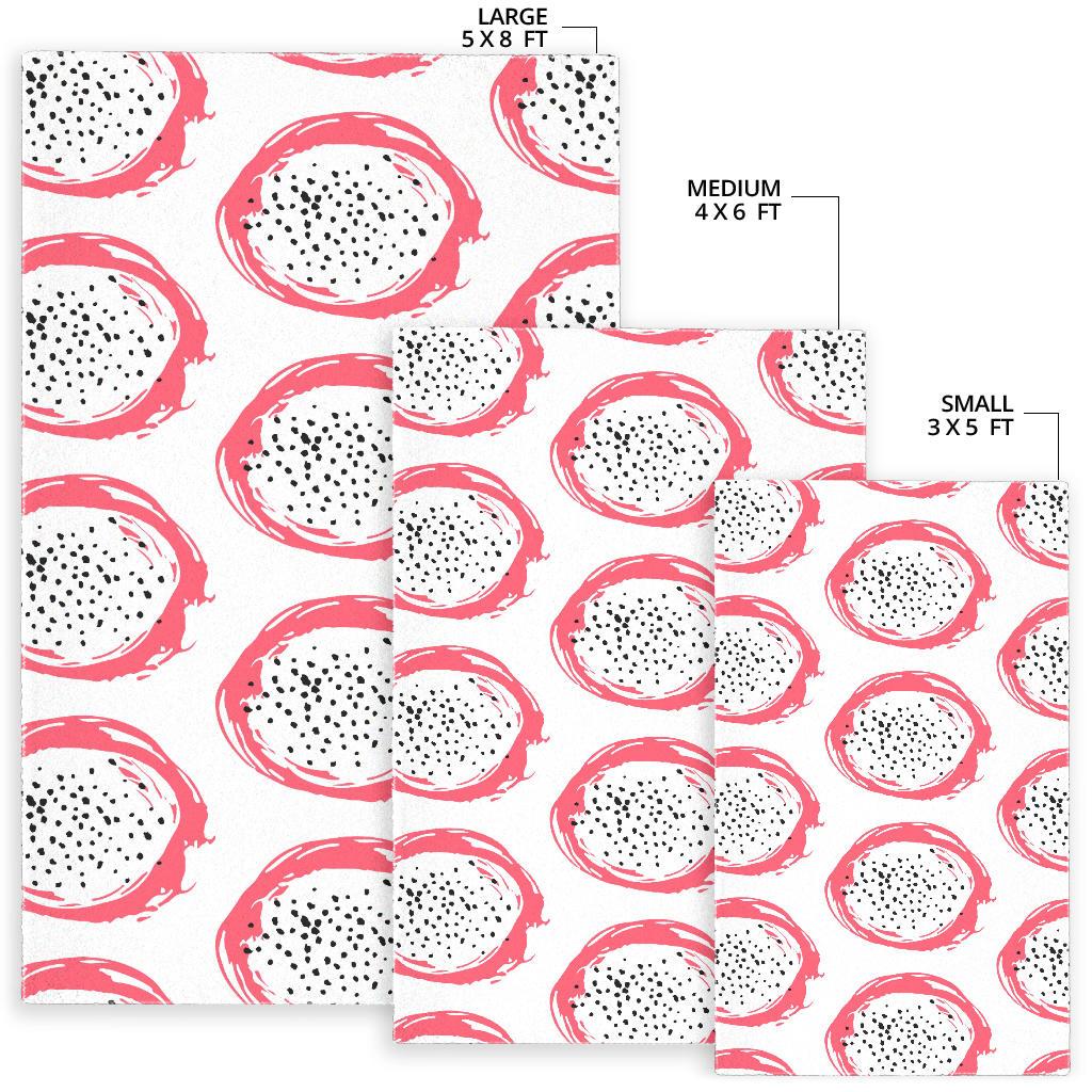 Hand drawn dragon fruit Area Rug