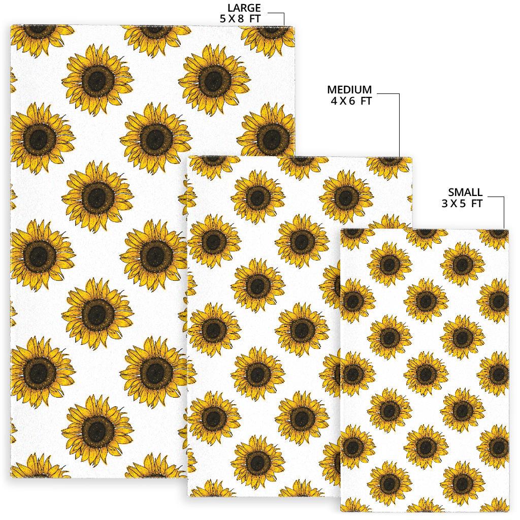 sunflowers design pattern Area Rug
