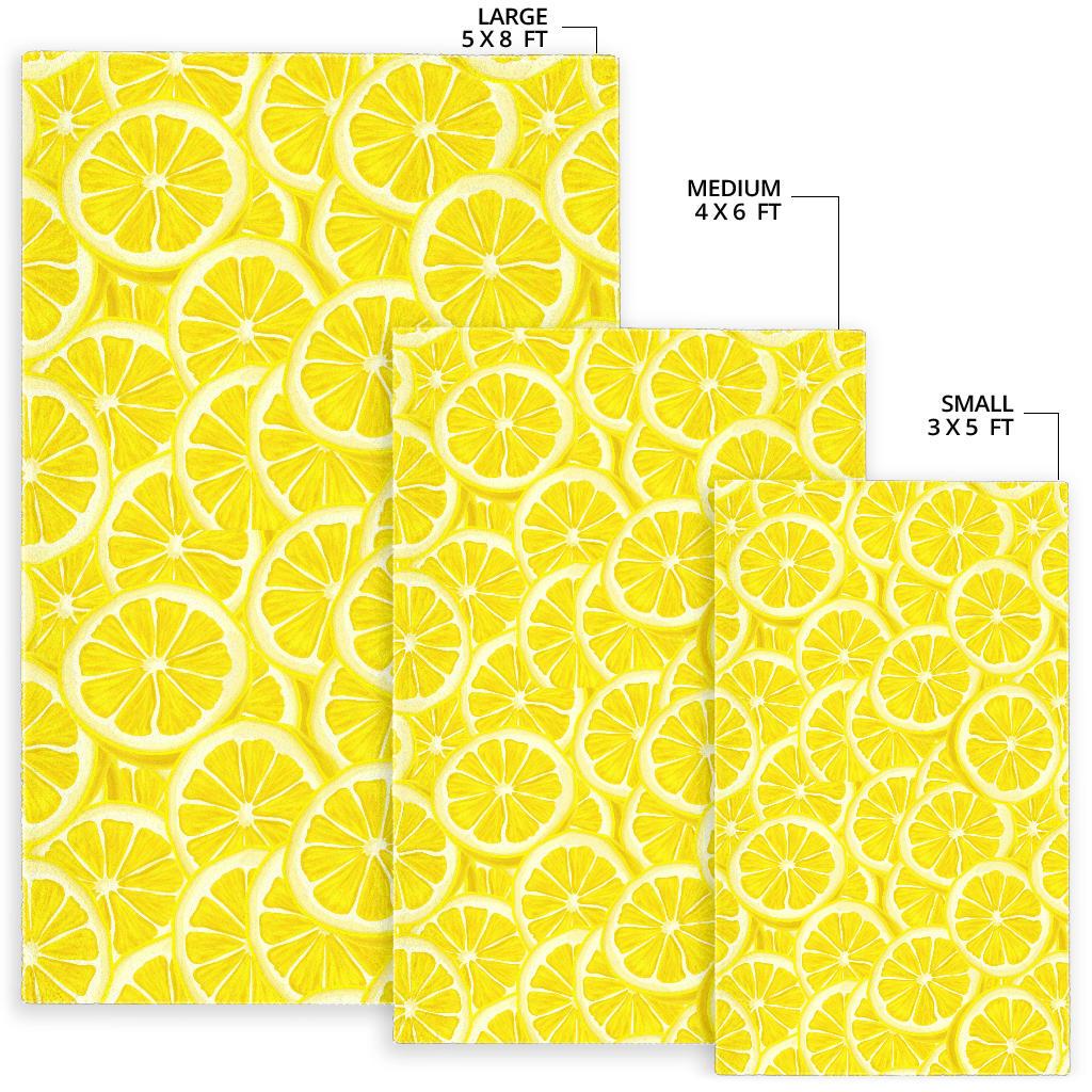 Sliced Lemon Pattern Area Rug
