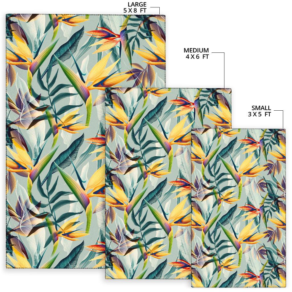 Tropical Flower Pattern Print Design TF022 Area Rugs