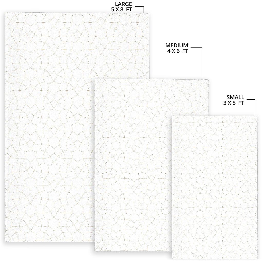 arabic white pattern Area Rug