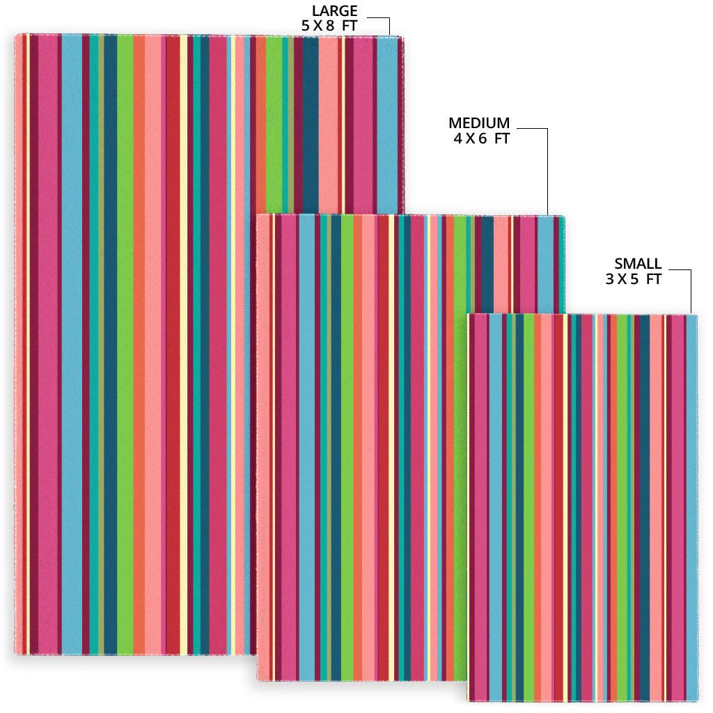 Rainbow Stripe Pattern Area Rug