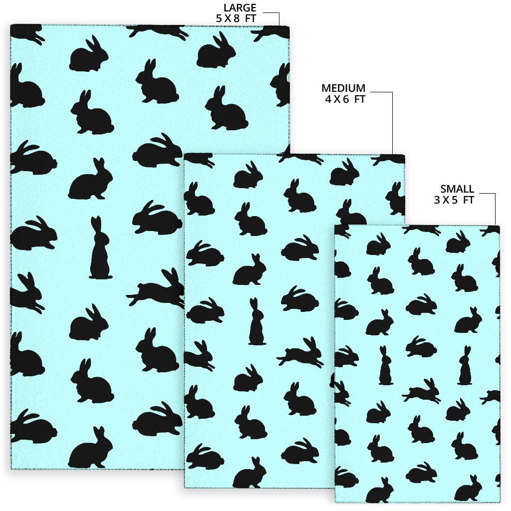Rabbit Pattern Print Design RB010 Area Rugs