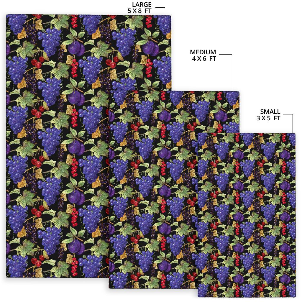 Grape Pattern Print Design GP05 Area Rugs