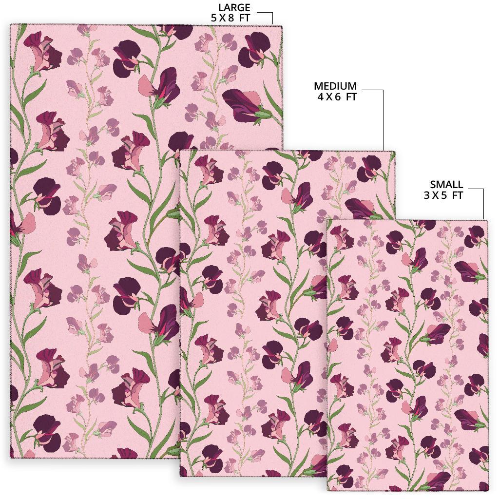 Peony Pattern Print Design PE09 Area Rugs
