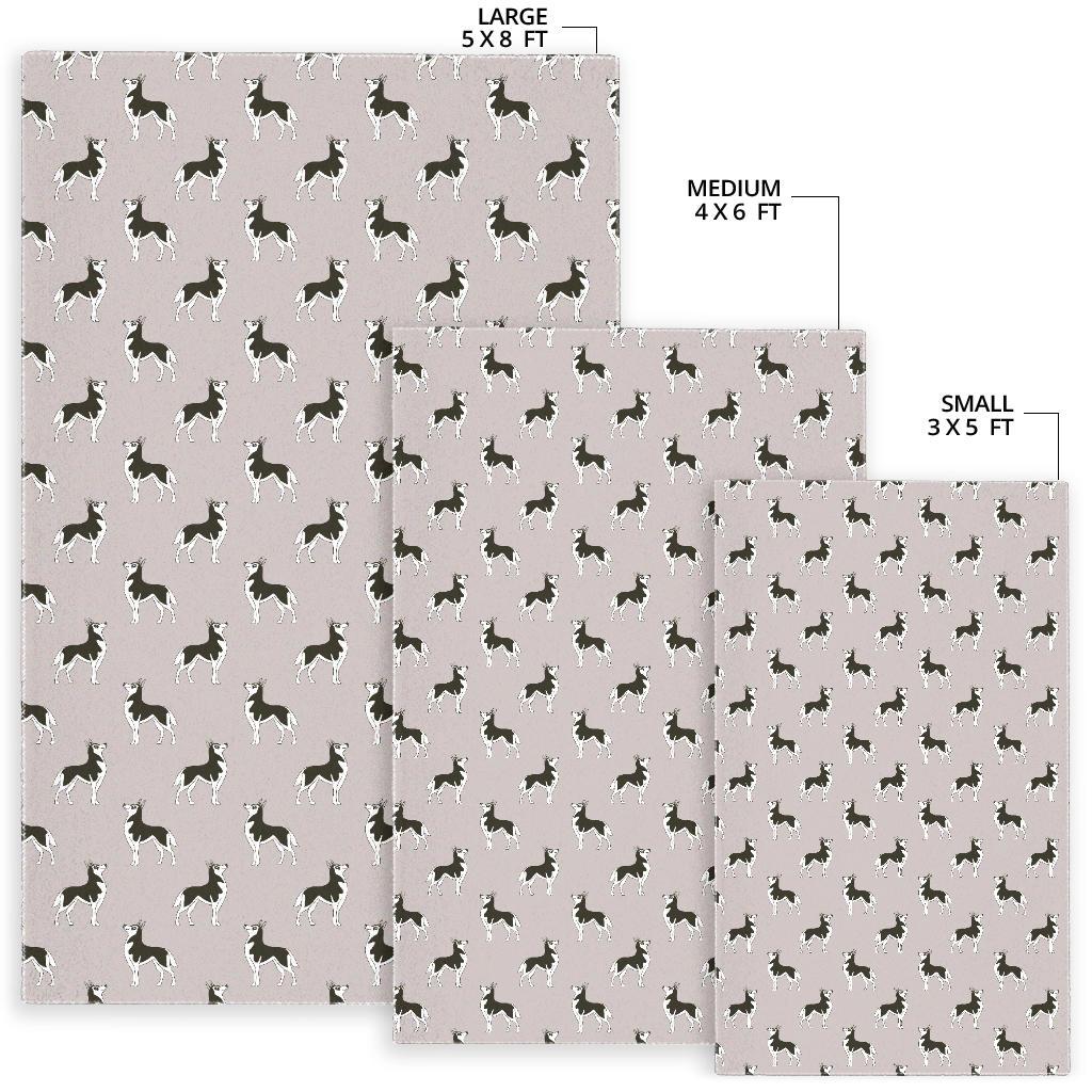 Siberian Husky Pattern Background Area Rug