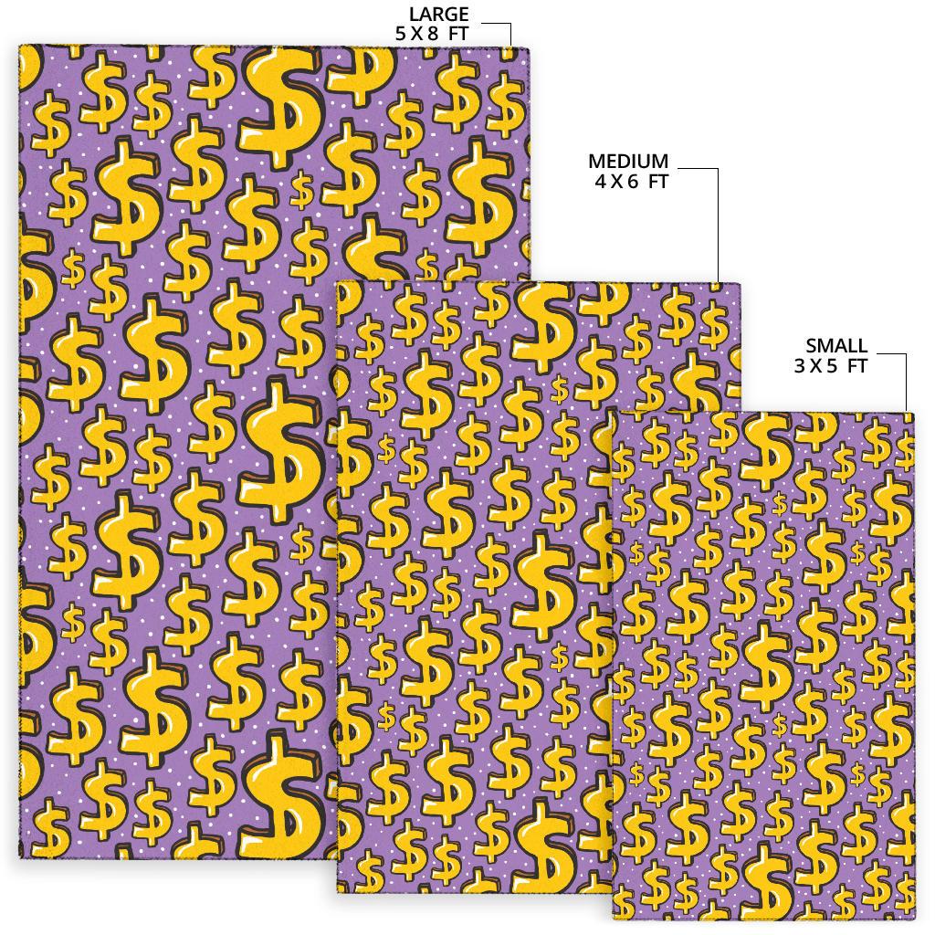 Dollar Pattern Print Design DO01 Area Rugs