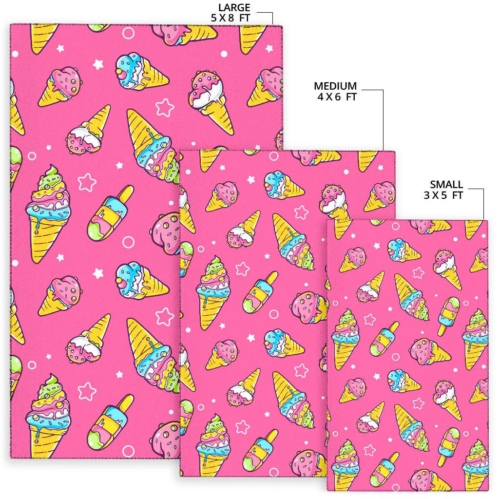 Ice Cream Pattern Print Design IC04 Area Rugs