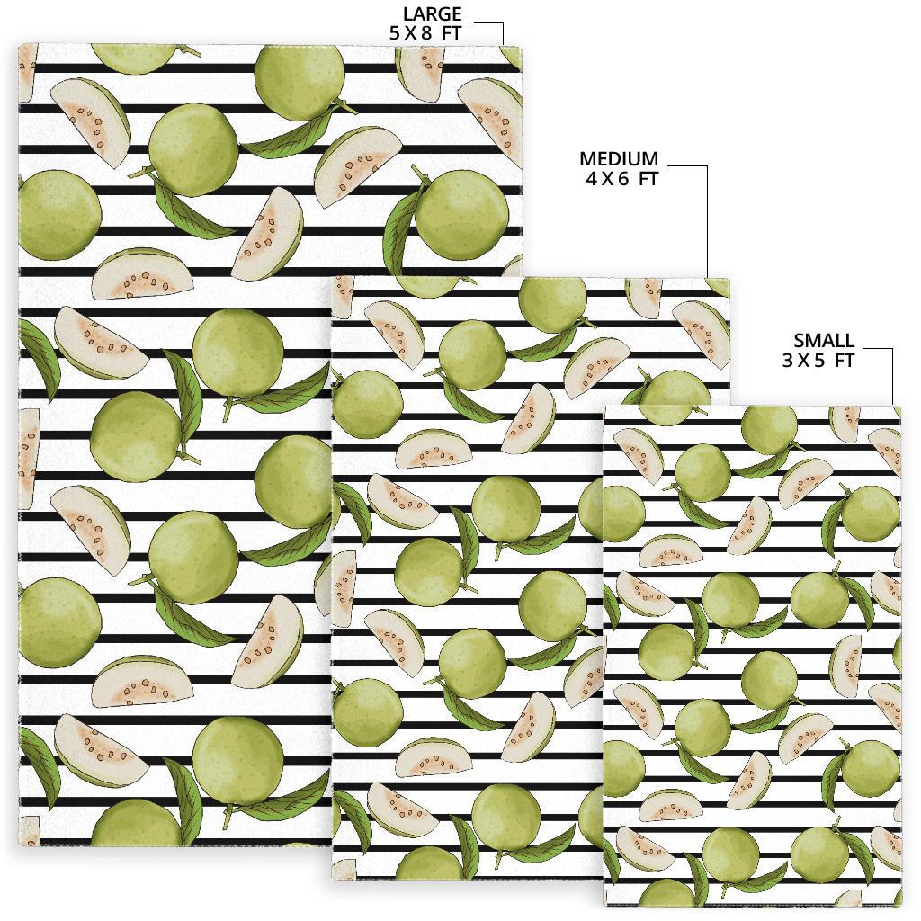 Guava Pattern Stripe background Area Rug