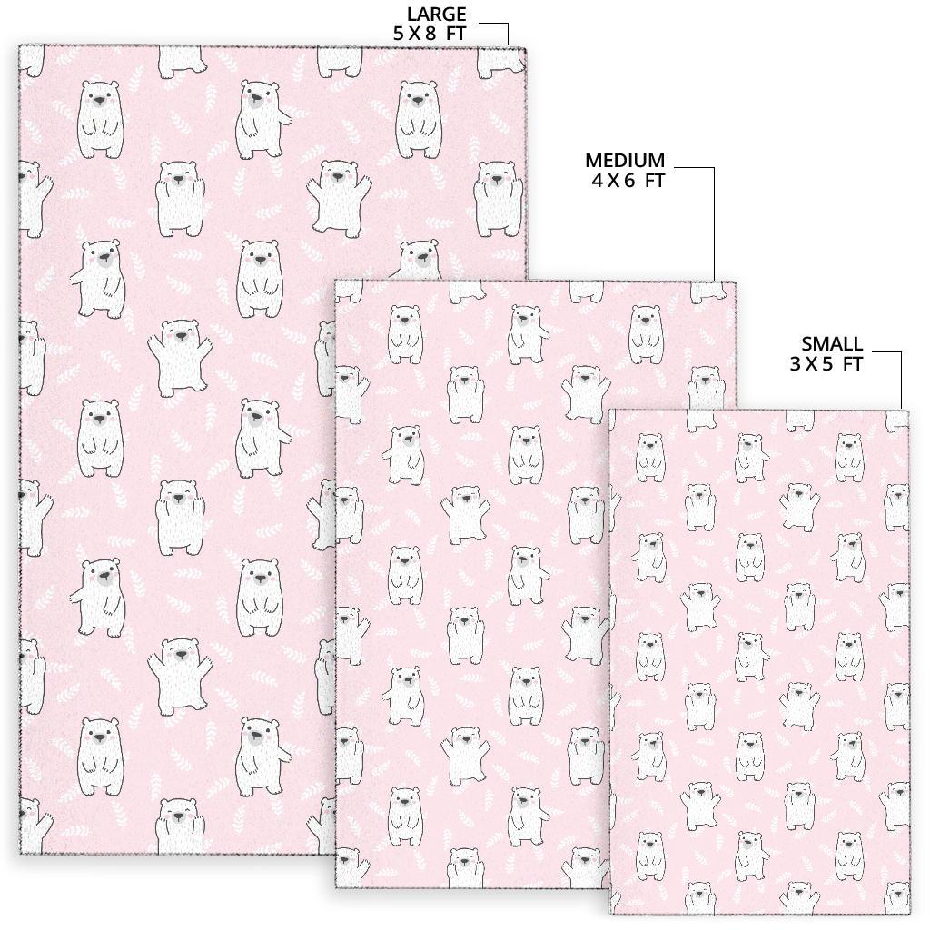Polar Bear Pattern Print Design PB09 Area Rugs