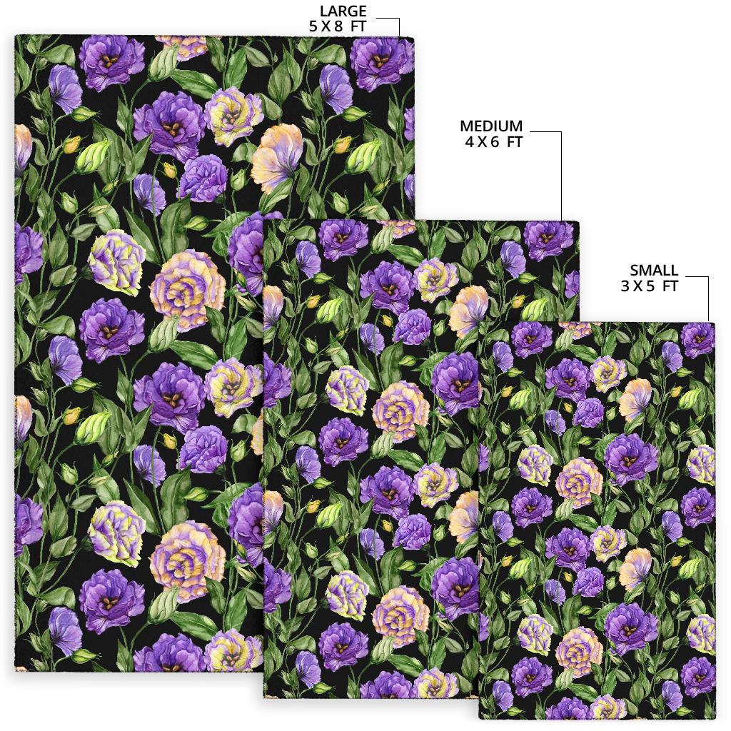 Lisianthus Pattern Print Design LT02 Area Rugs